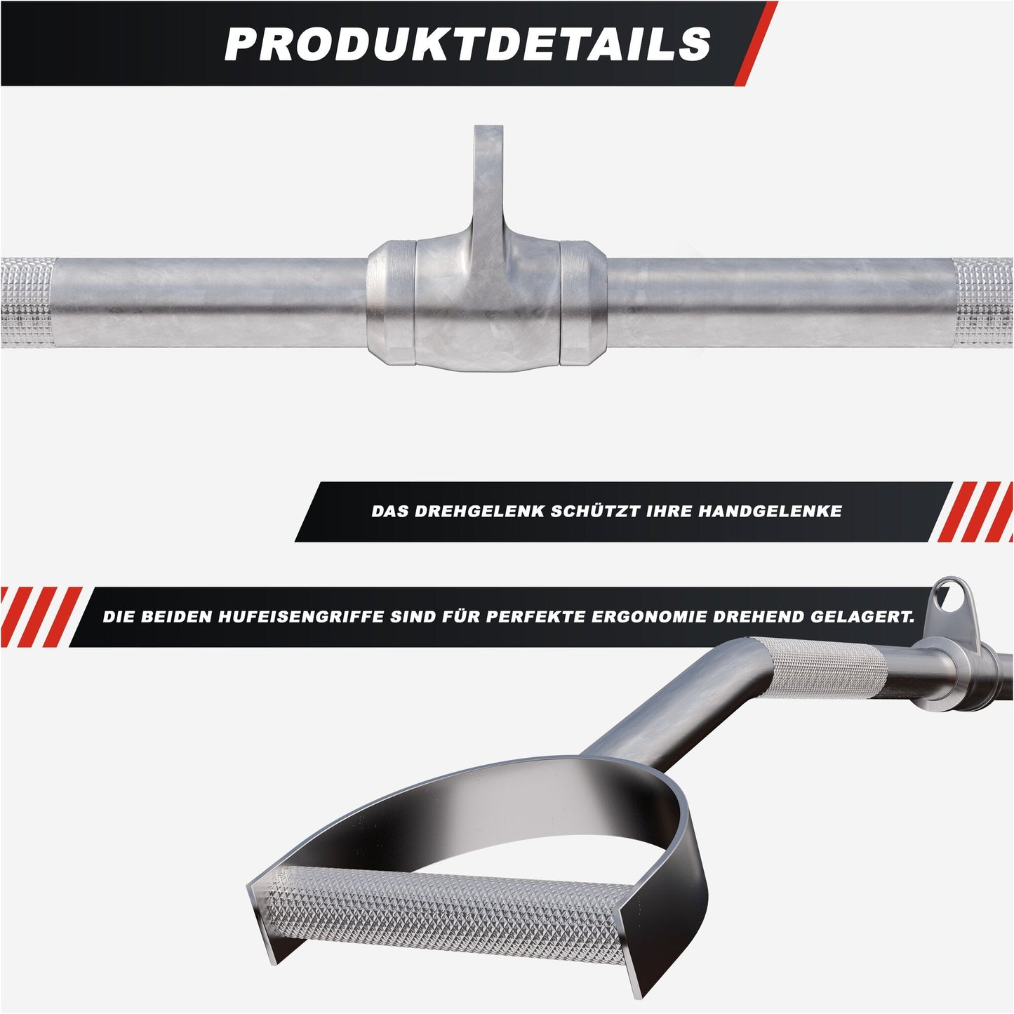 Barra per Trazioni Lat con Maniglie Zigrinate