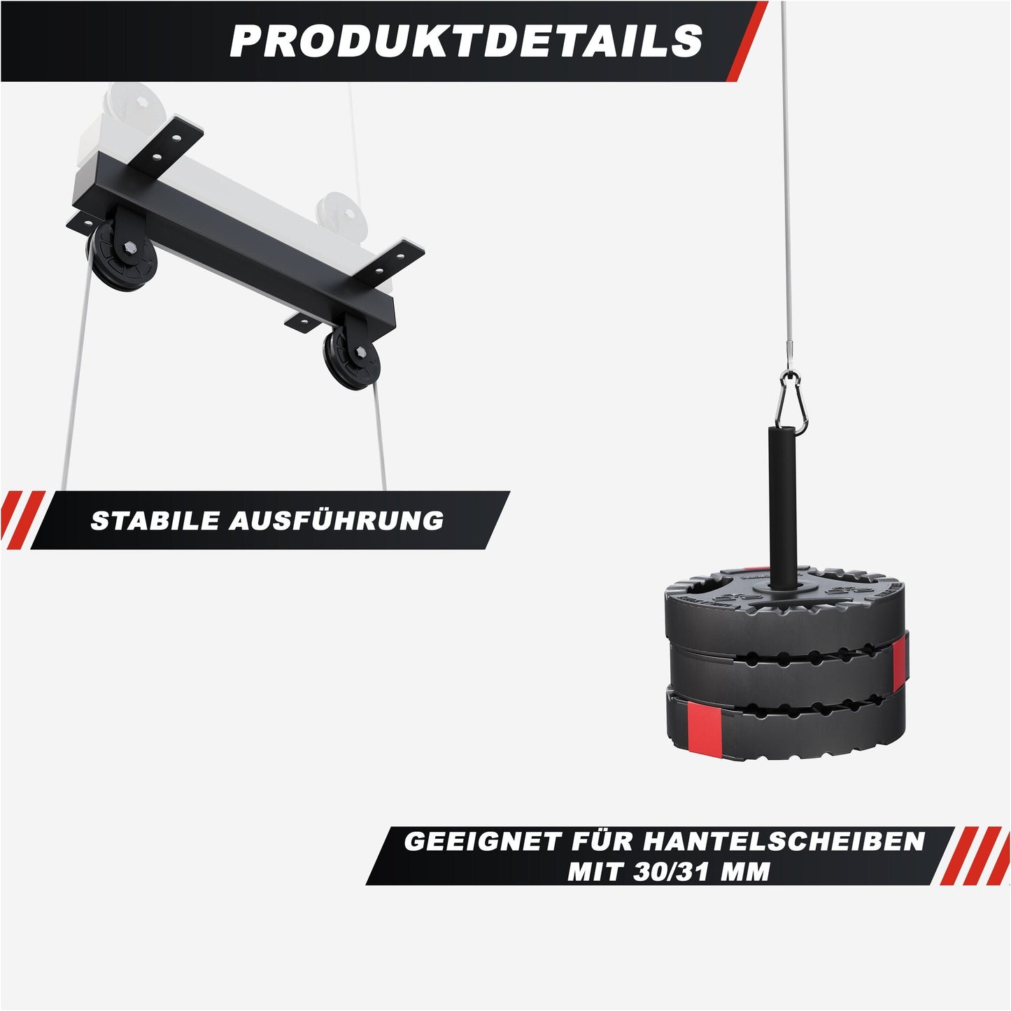 Lat Machine con Cavo di Trazione e Montaggio a Soffitto