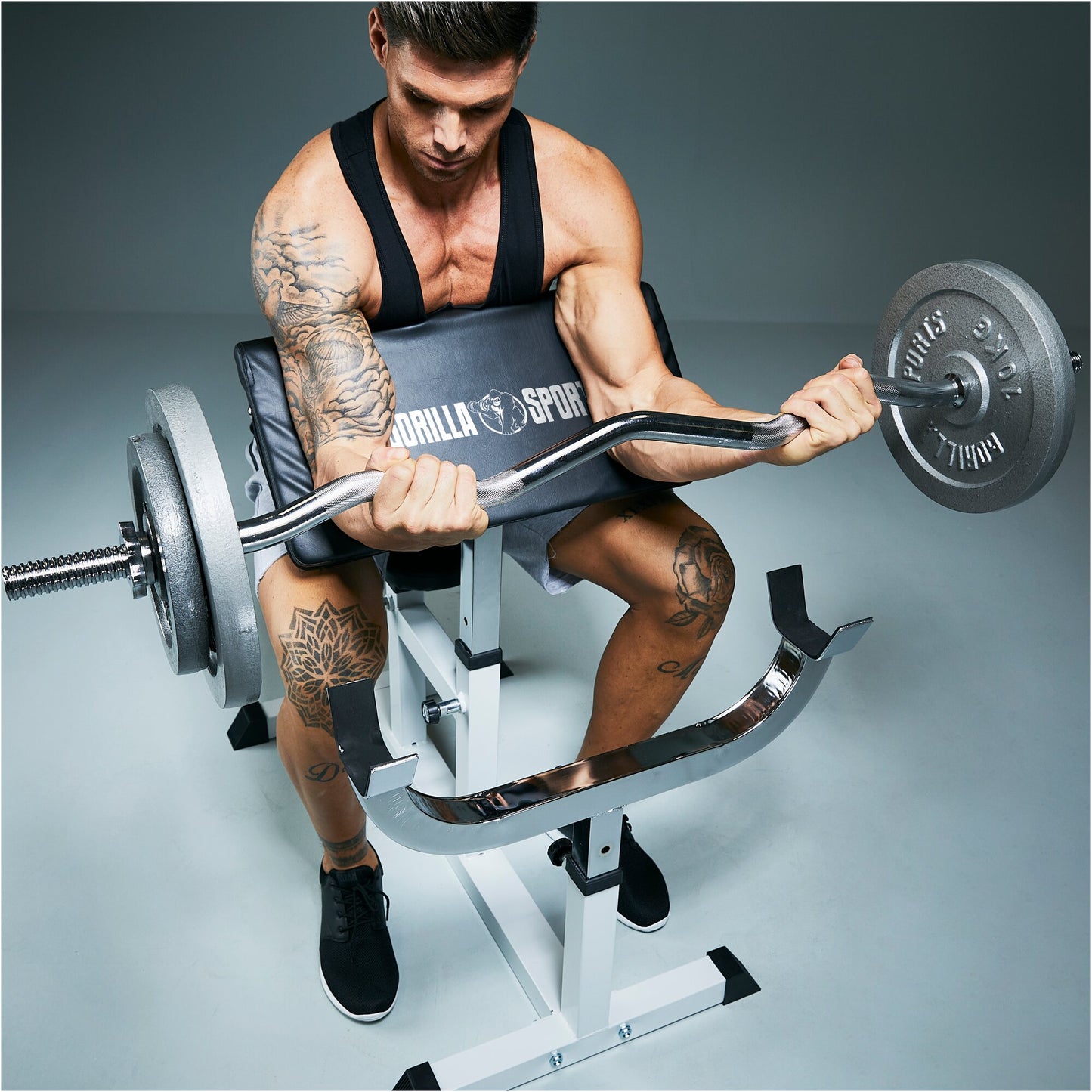 Panca Curl con Bilanciere da 120 cm