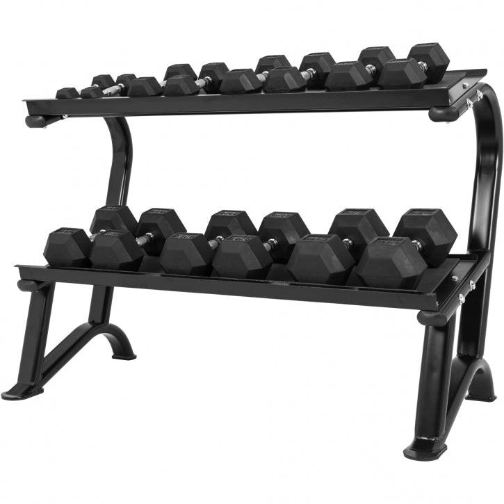 Rastrelliera Manubri Esagonali 2 Ripiani 500 kg