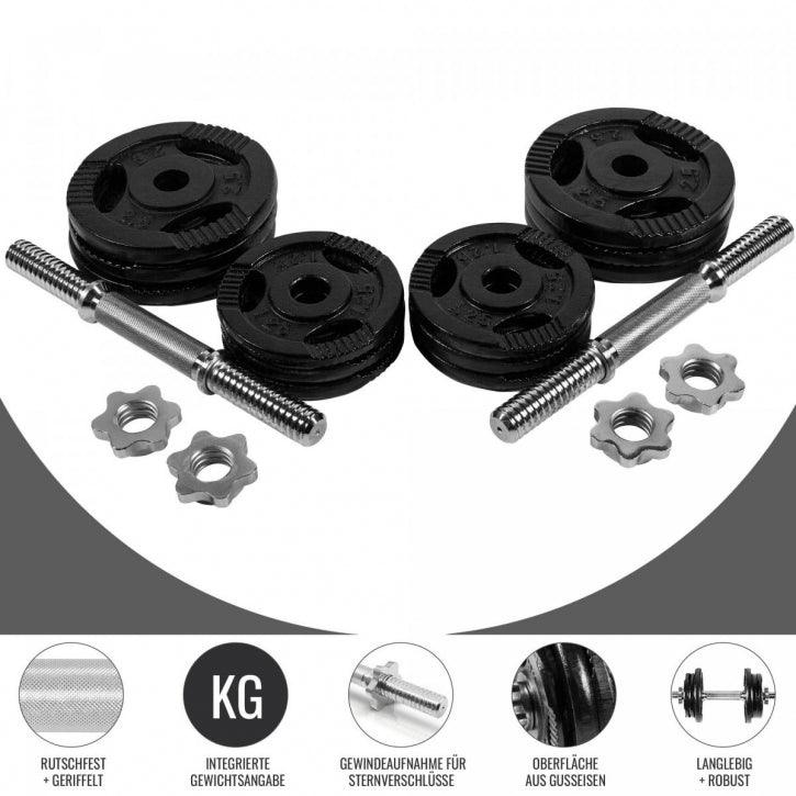 Set Manubri Gripper Black 27,5 kg - 6x 1,25 kg + 6x 2,5 kg