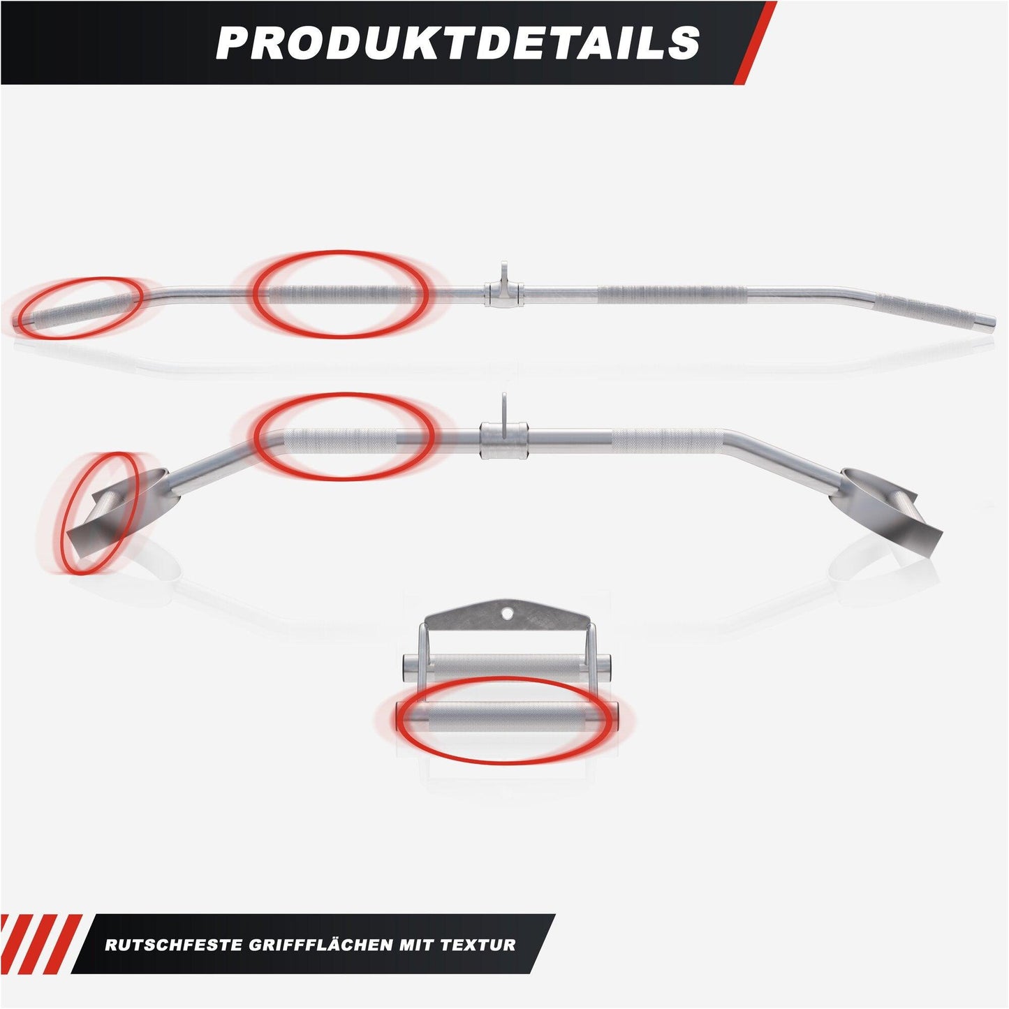 Set Maniglie per Canottaggio Cromate