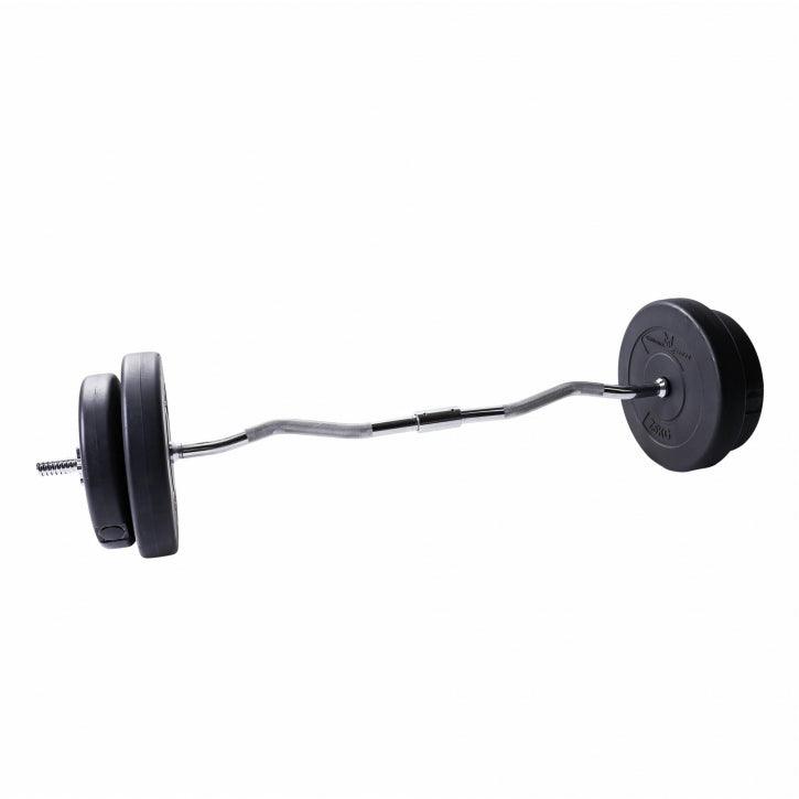Set Curl Bilanciere EZ e Pesi in Plastica 30 kg 25 mm
