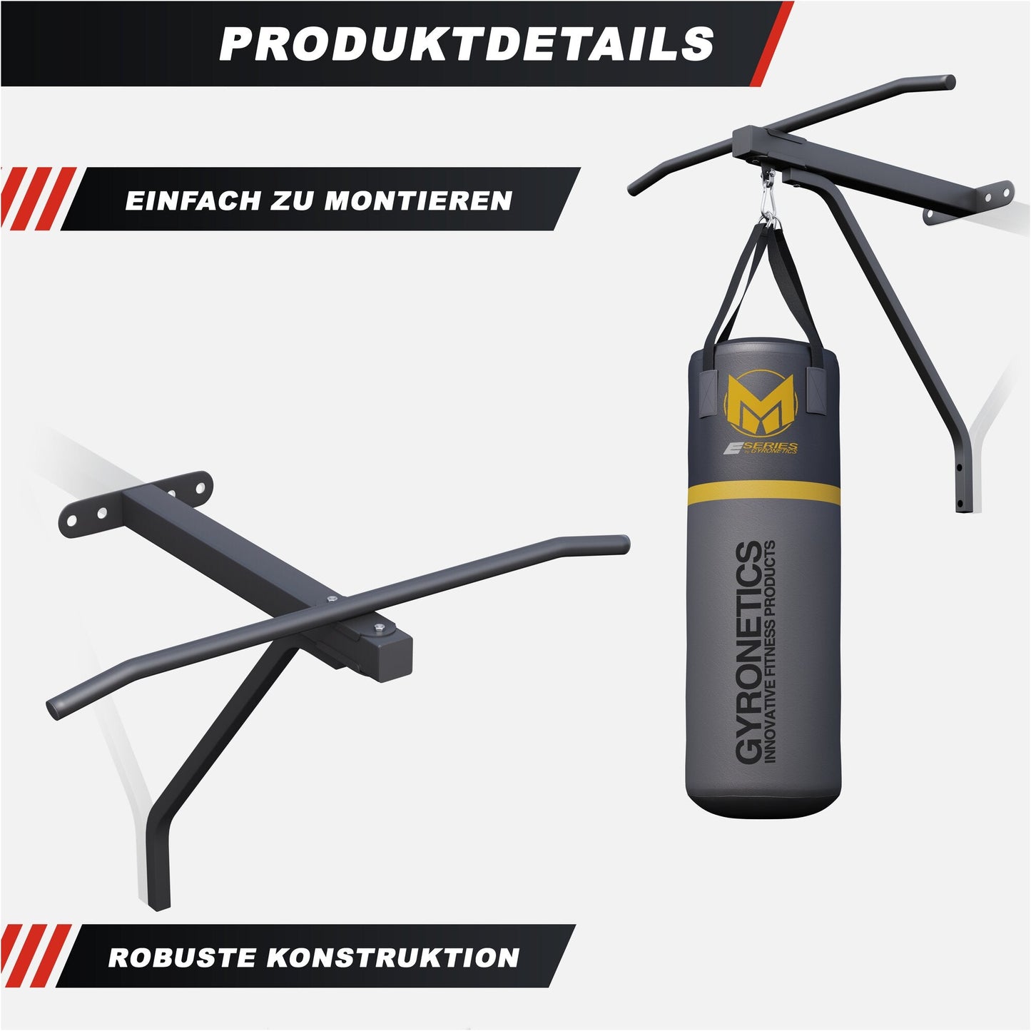 Sacco da Boxe E-Series con Supporto a Parete e Barra per Trazioni