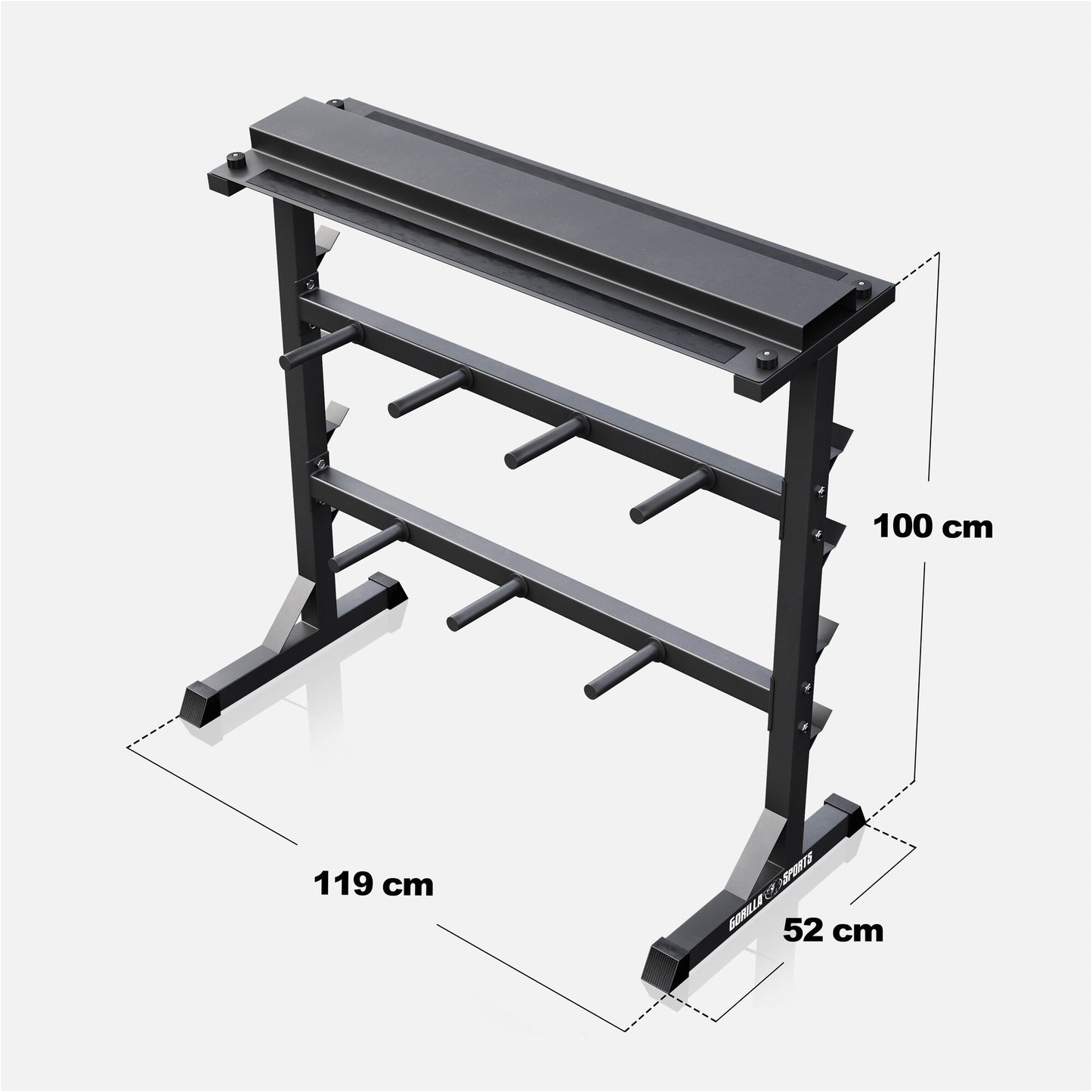Rastrelliera Porta Dischi e Bilanciere, 30/31 mm, carico massimo 400 kg