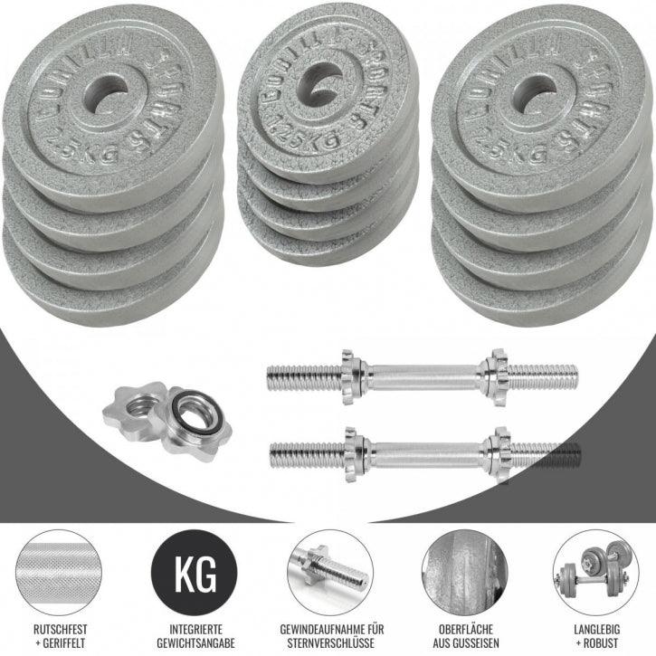 Set Bilanciere, Manubri e Dischi in Ghisa 100 kg