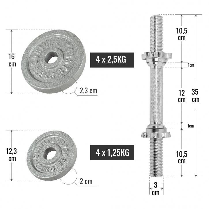 Set Manubri in Ghisa 20 kg
