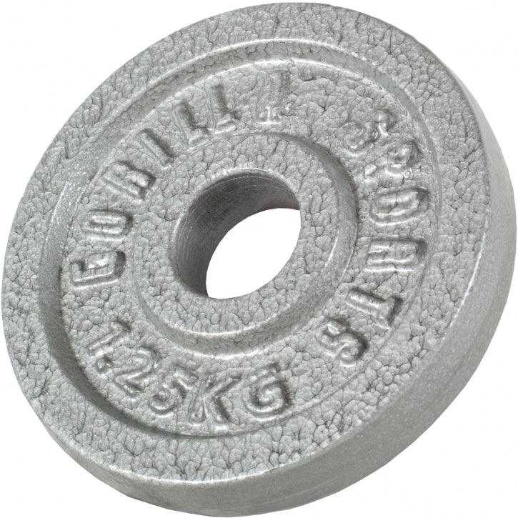 Disco pesi 1,25 kg Gorilla Sports in ghisa per bodybuilding e fitness