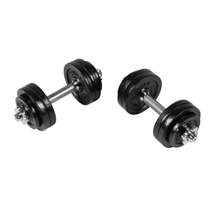 Coppia di manubri da palestra in metallo e ghisa Gorilla Sports, attrezzi per bodybuilding