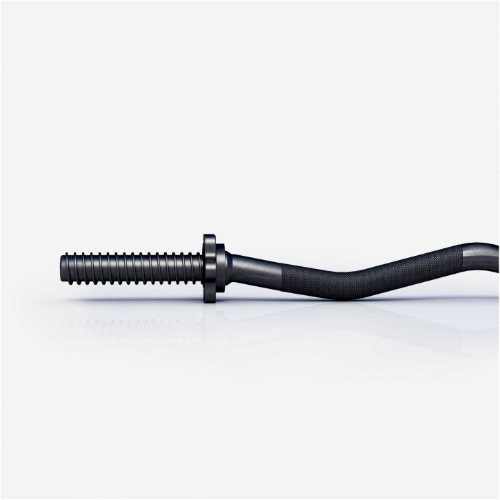 Bilanciere curl EZ nero per bodybuilding Gorilla Sports su sfondo bianco