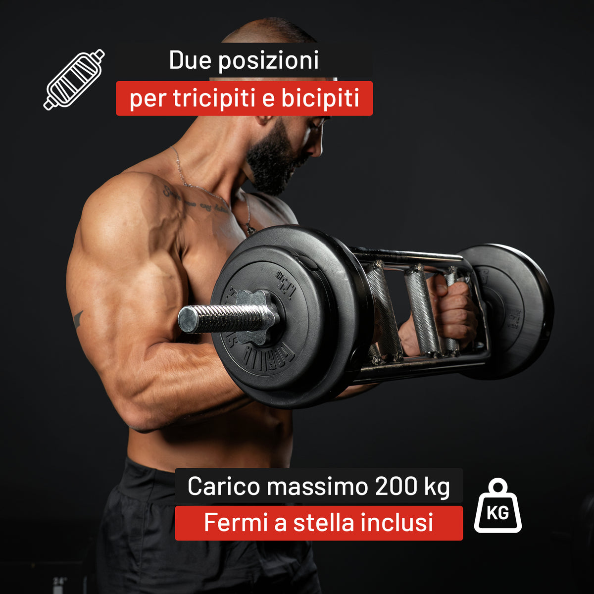 Bilanciere Tricipiti Diagonale Cromato