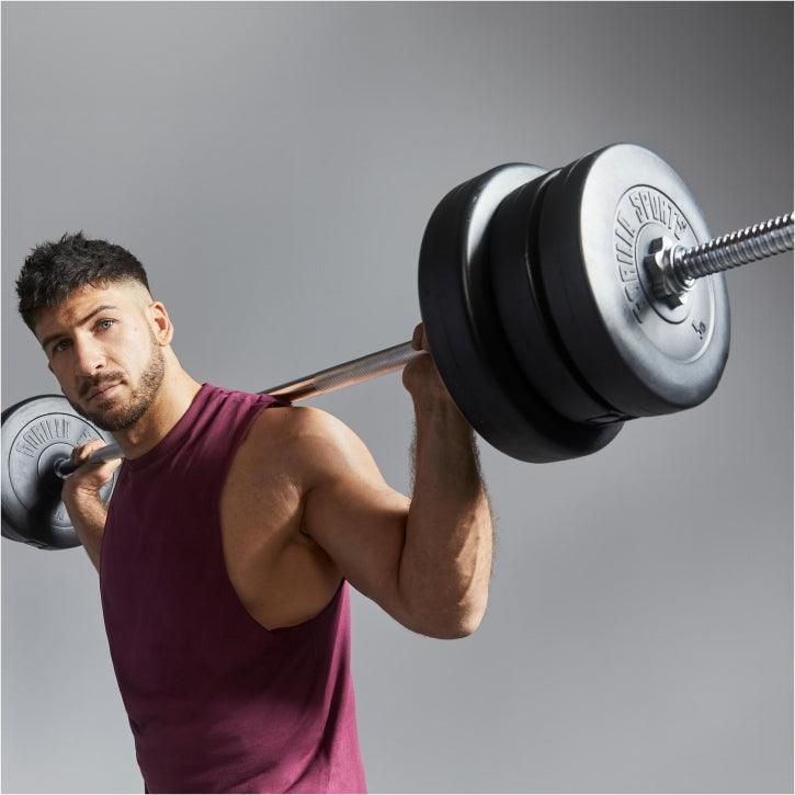 Set Bilanciere, Manubri e Dischi in Plastica 70 kg