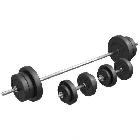 Set Bilanciere, Manubri e Dischi in Plastica 70 kg