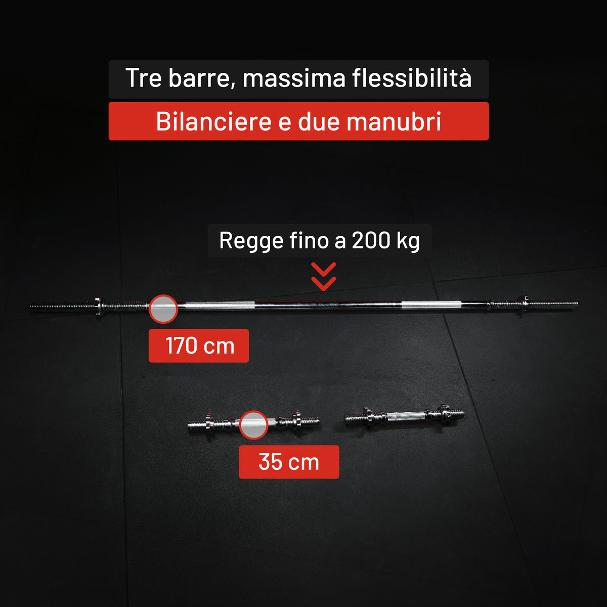 Set Bilanciere, Manubri e Dischi in Plastica 70 kg