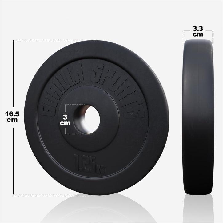 Set Bilanciere, Barra EZ, Manubri e Dischi in Plastica 100 kg