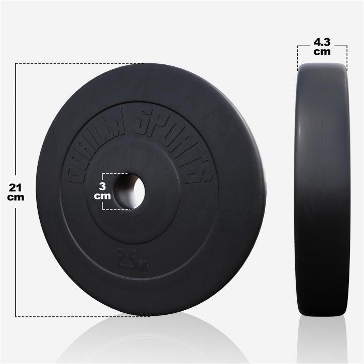 Set Bilanciere, Barra EZ, Manubri e Dischi in Plastica 100 kg