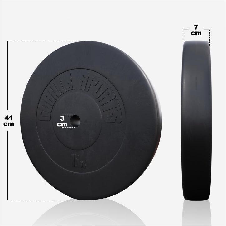 Set Bilanciere, Barra EZ, Manubri e Dischi in Plastica 100 kg