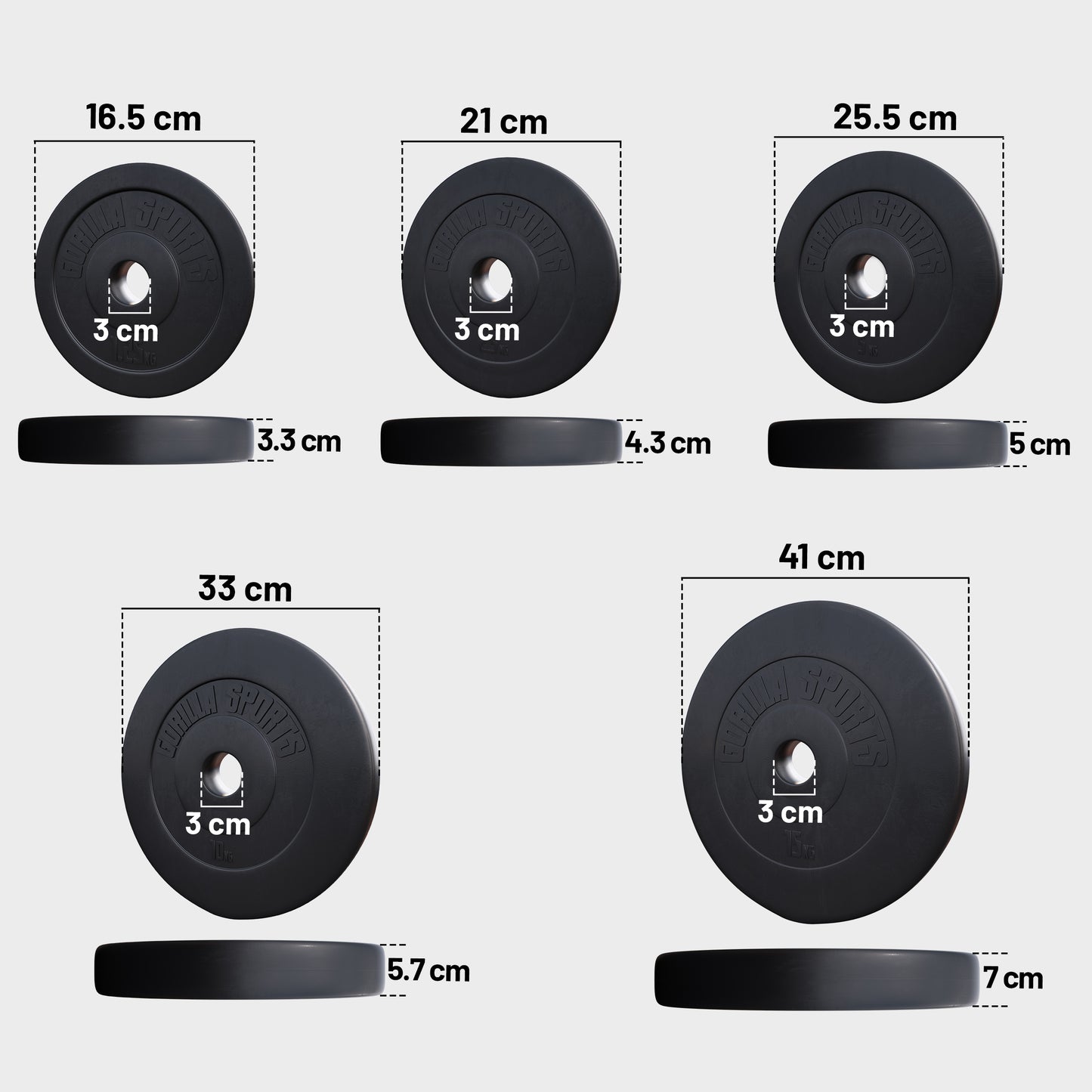 Set Bilanciere, Barra EZ, Manubri e Dischi in Plastica 100 kg