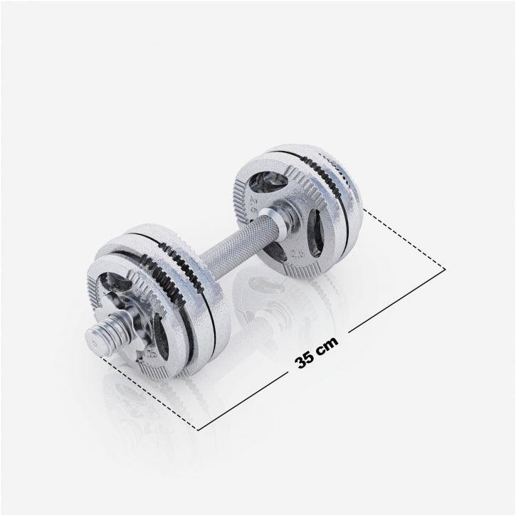 Manubrio pesi Gorilla Sports 35 cm per bodybuilding e fitness, sfondo bianco
