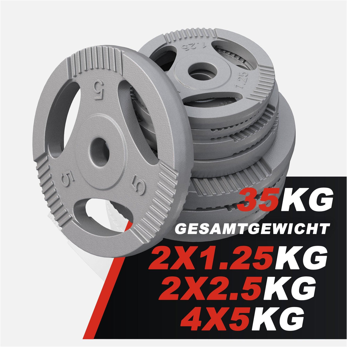 Set Curl Bilanciere EZ in Ghisa da 35 kg