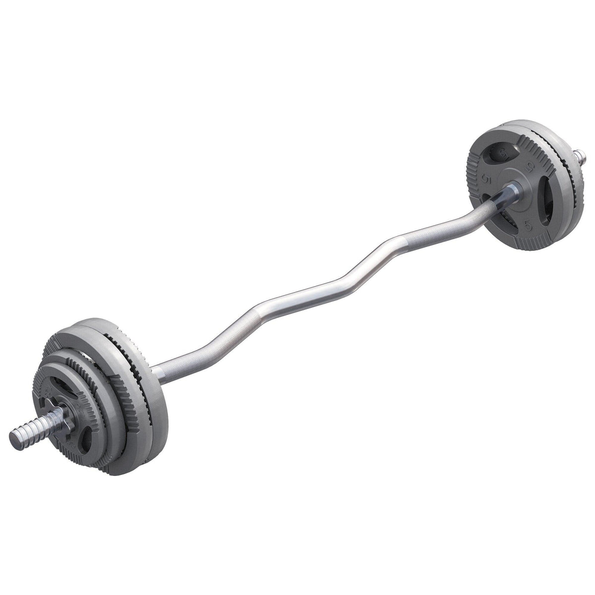 Set Curl Bilanciere EZ in Ghisa da 35 kg