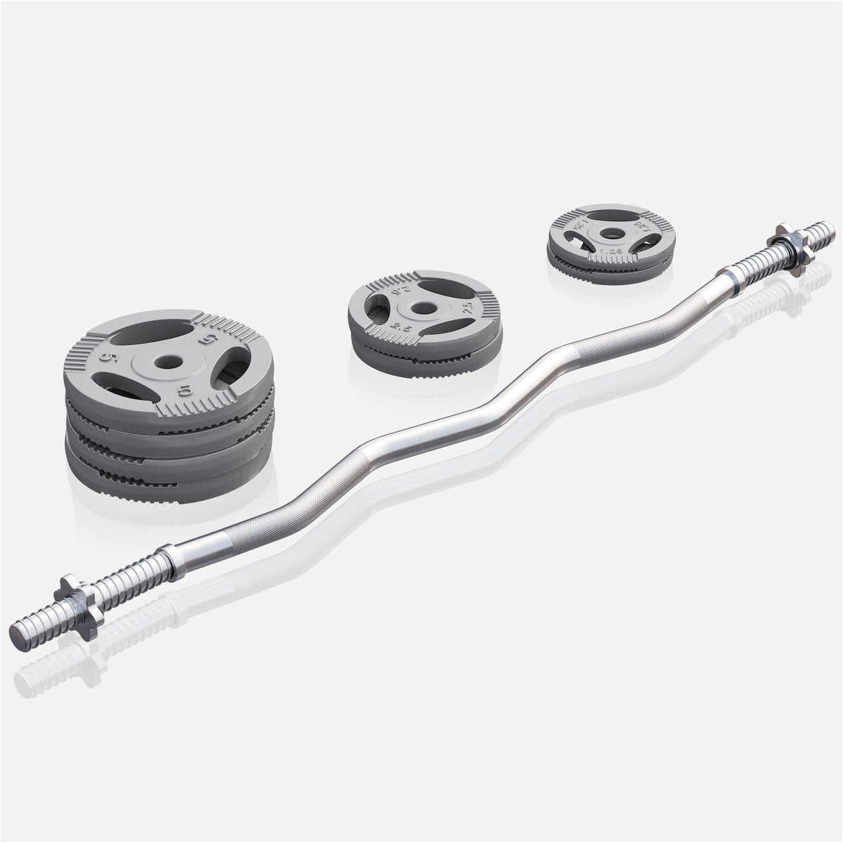 Set Curl Bilanciere EZ in Ghisa da 35 kg