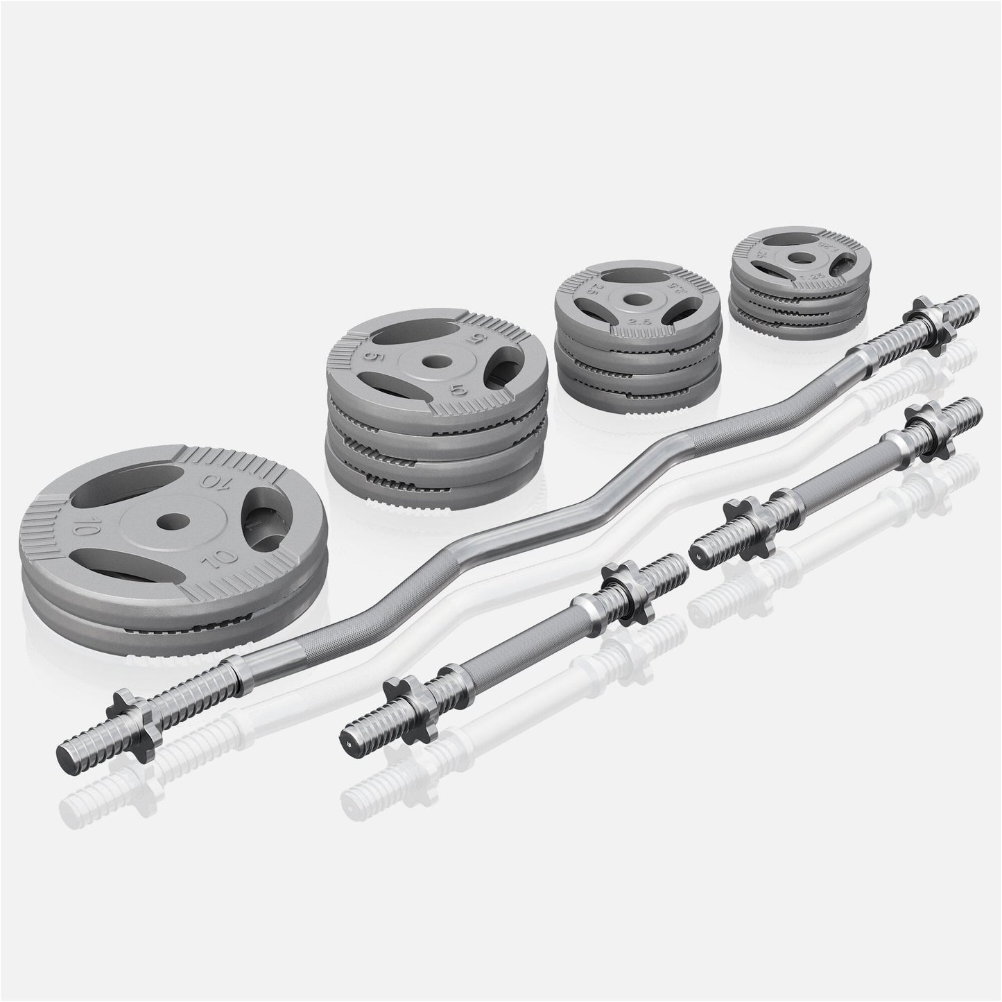 Set Curl Bilanciere EZ, Manubri e Dischi in Ghisa 70 kg 30/31 mm
