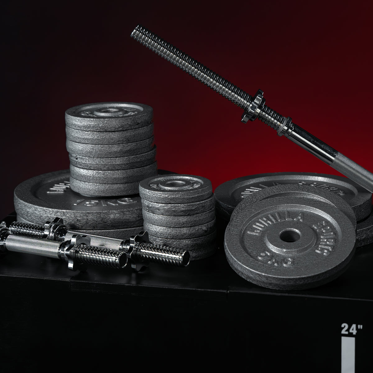Set Bilanciere, Manubri e Dischi in Ghisa 100 kg