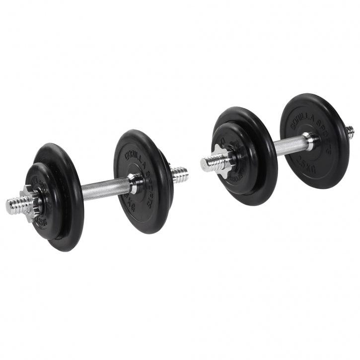 Set Manubri in gomma, 20 kg