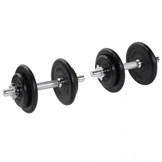 Set Manubri in gomma, 20 kg