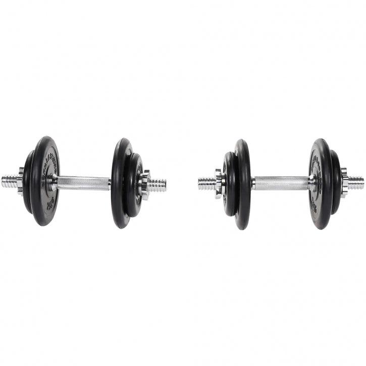 Set Manubri in gomma, 20 kg