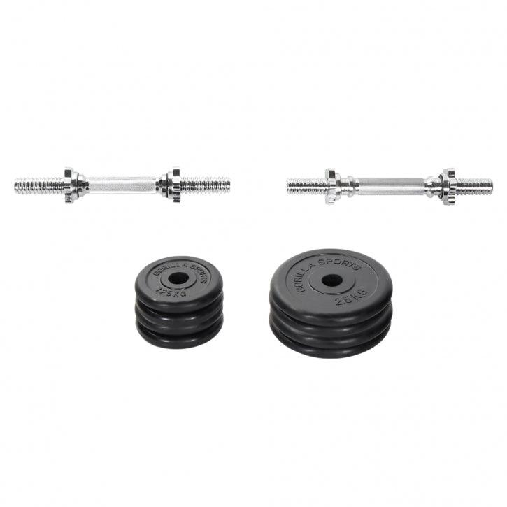 Set Manubri in gomma, 20 kg