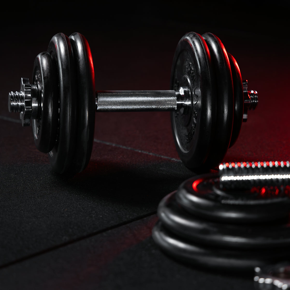 Set Manubri in gomma, 30 kg