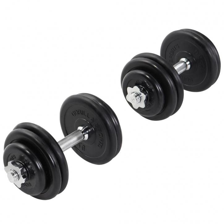 Set Manubri in gomma, 30 kg