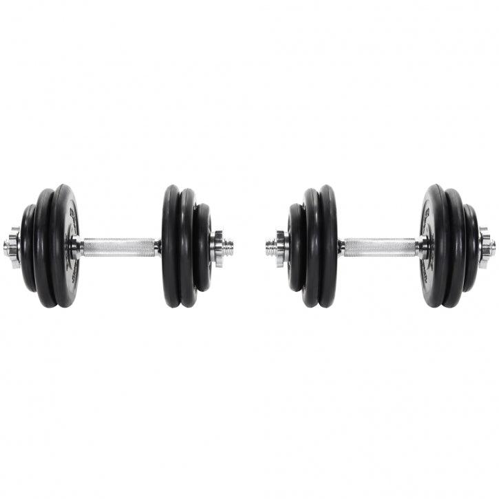 Set Manubri in gomma, 30 kg