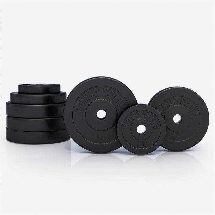 Set Curl Bilanciere EZ e Dischi in Plastica 35 kg 30/31 mm