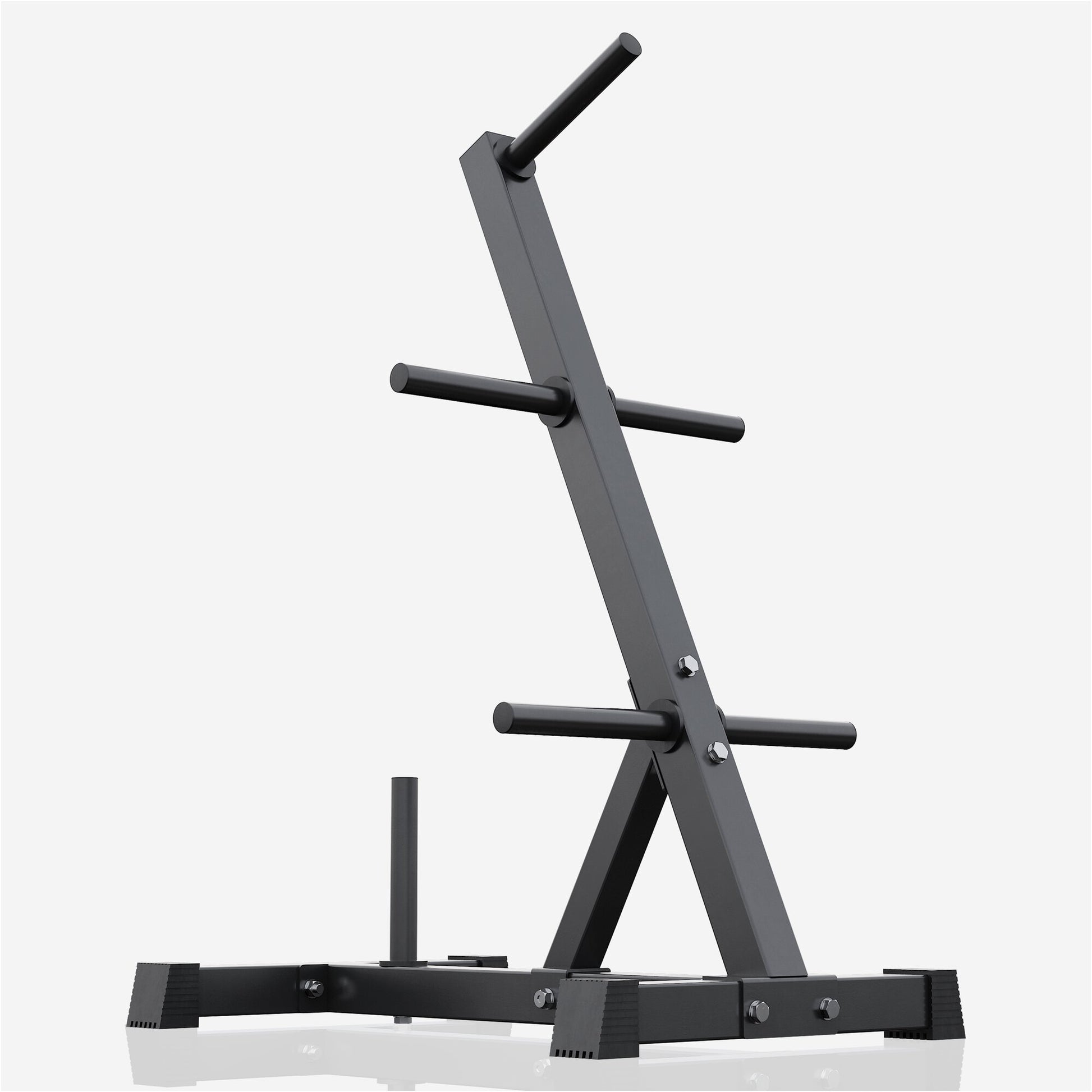 Porta dischi pesi nero per palestra Gorilla Sports, supporto bodybuilding e fitness