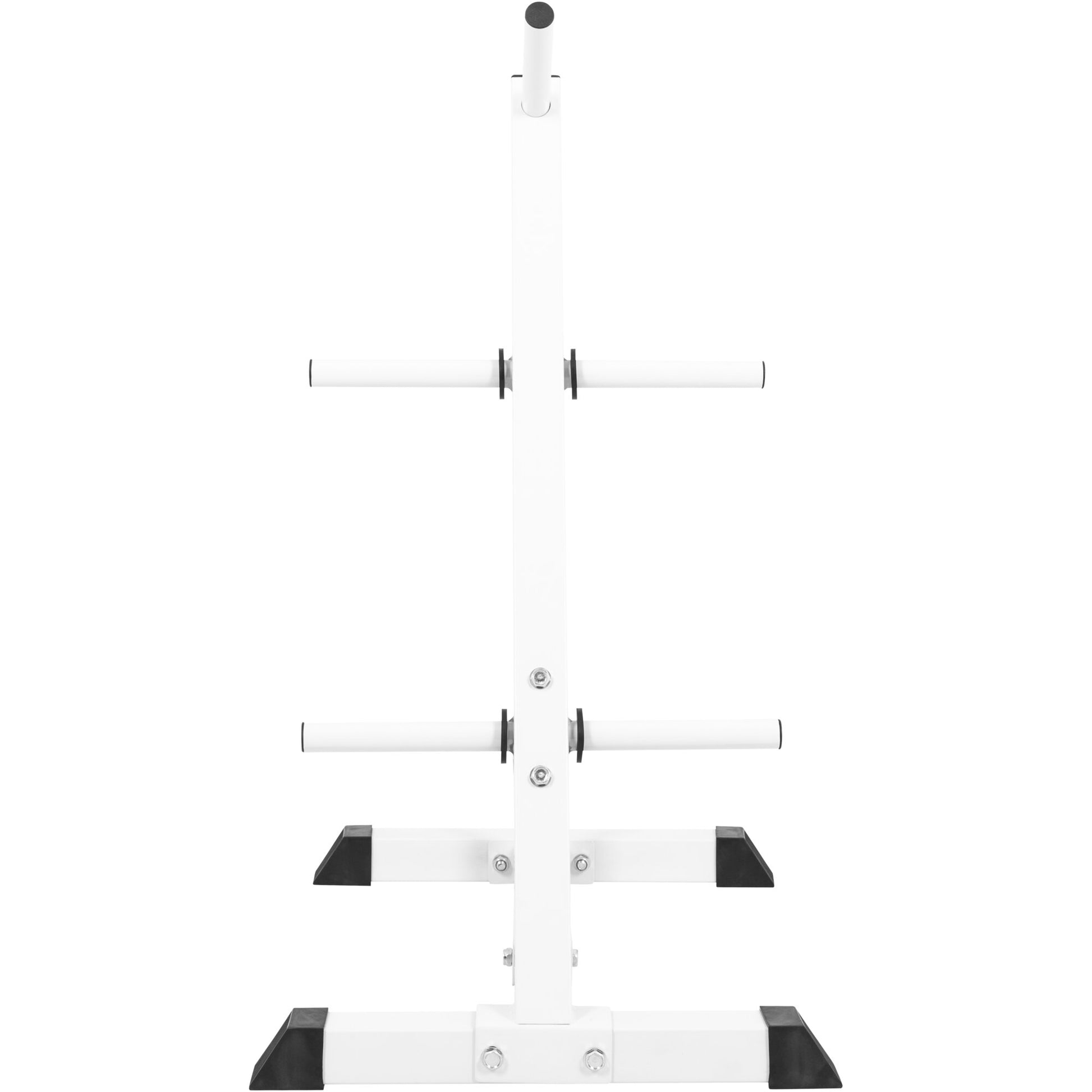 Supporto porta dischi pesi Gorilla Sports bianco per palestra e bodybuilding