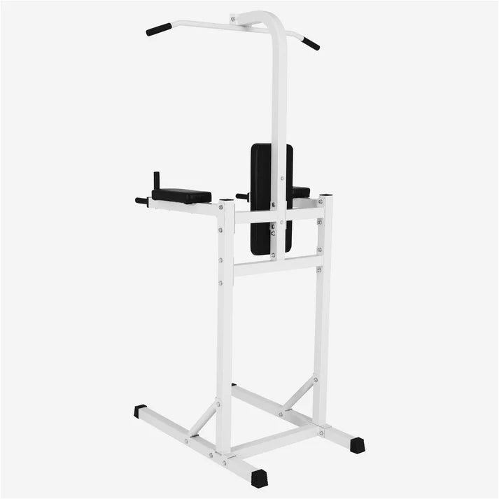 Stazione dip e trazioni bianca Gorilla Sports per workout bodybuilding e fitness
