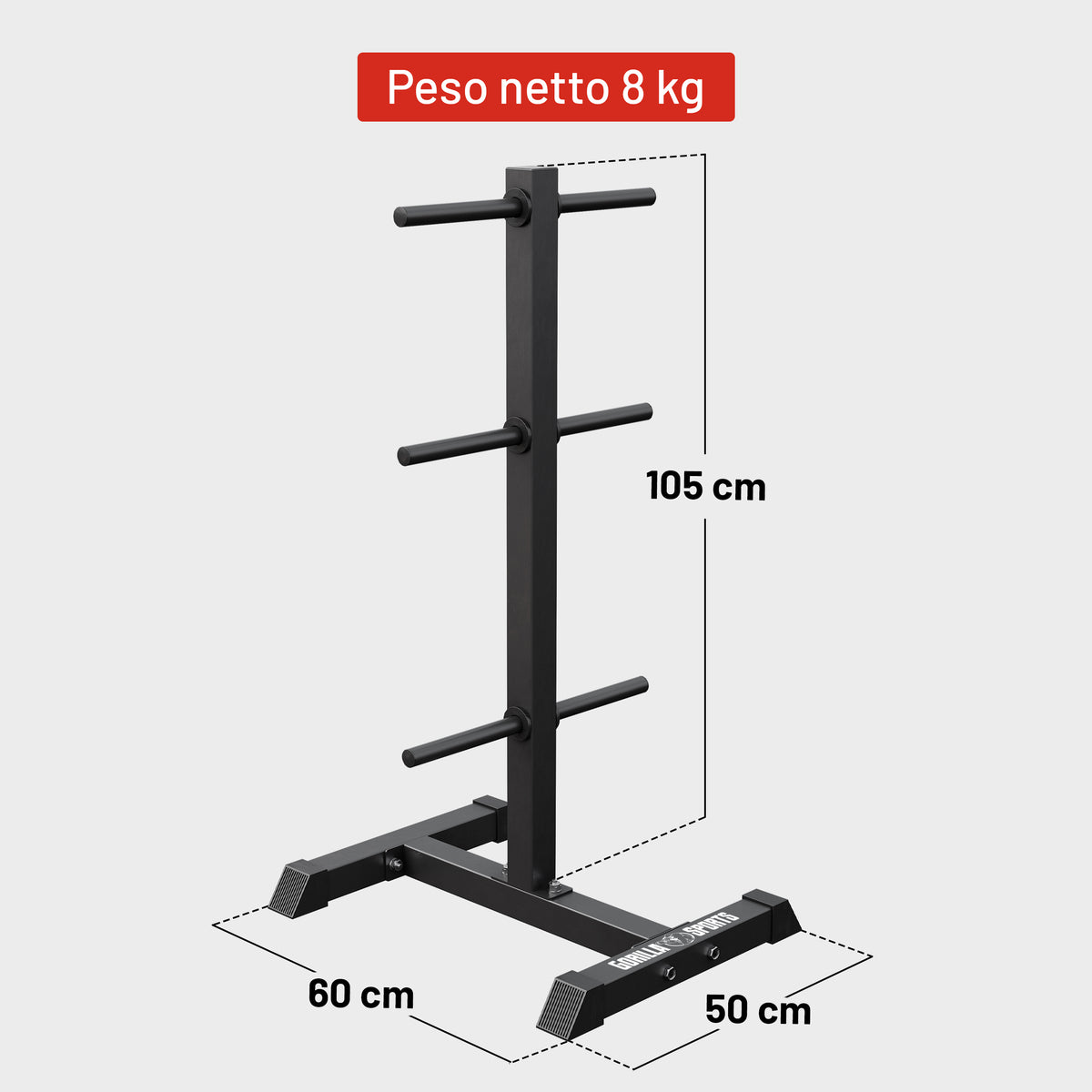 Rastrelliera Porta Dischi con 3 Supporti, 30/31 mm, in nero/bianco