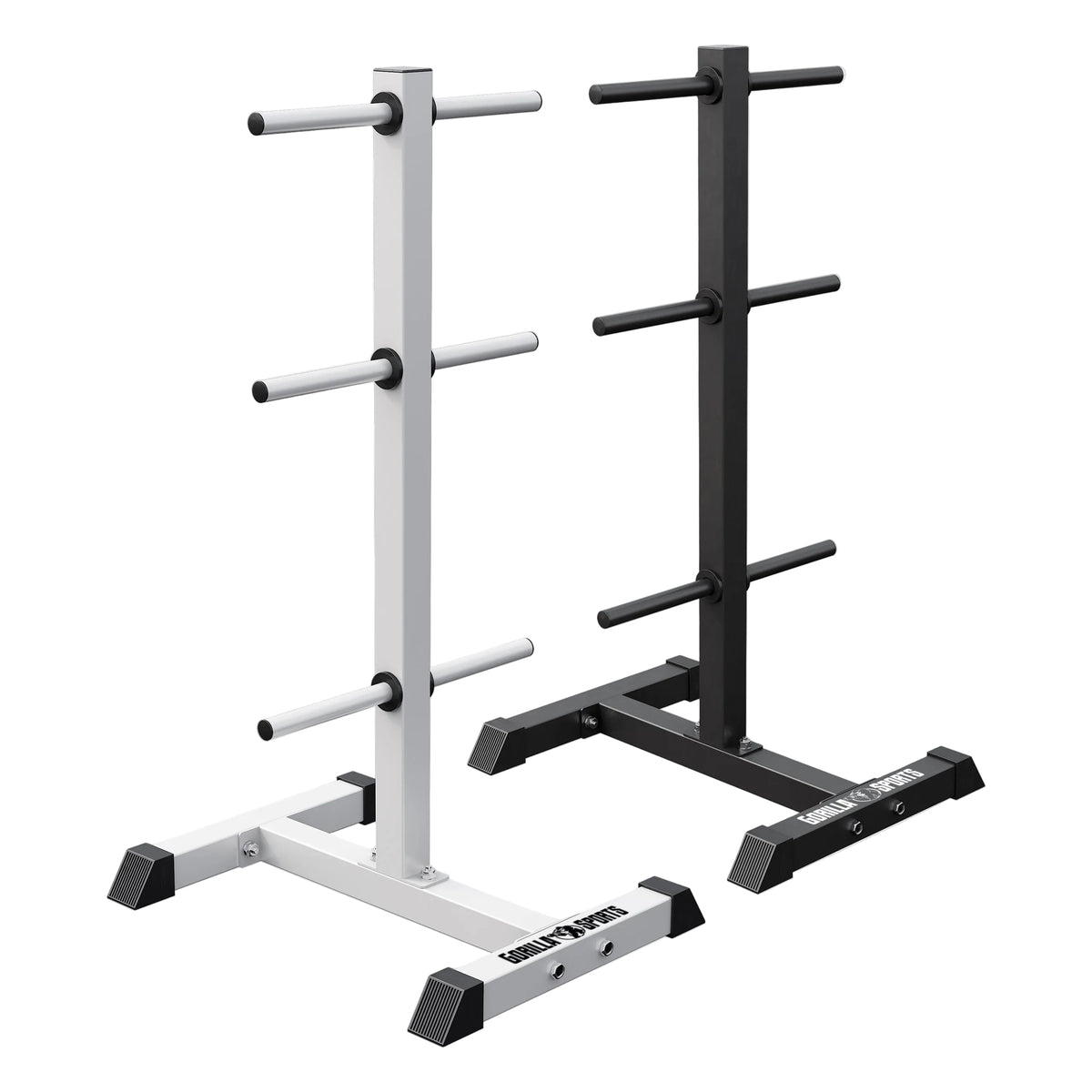 Rastrelliera Porta Dischi con 3 Supporti, 30/31 mm, in nero/bianco