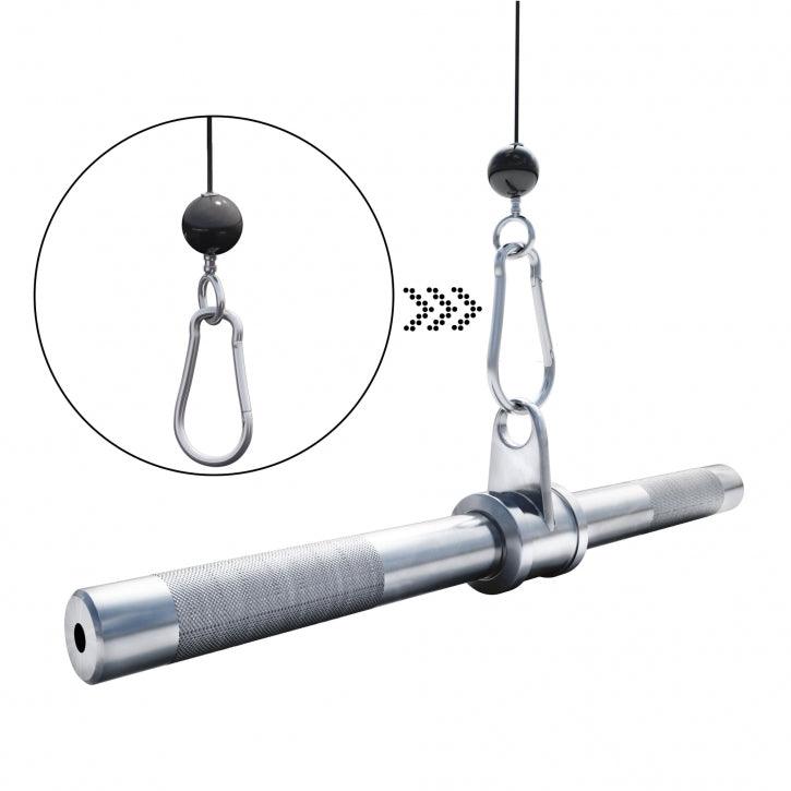 Barra per Tricipiti e Bicipiti con Giunto Girevole Cromato
