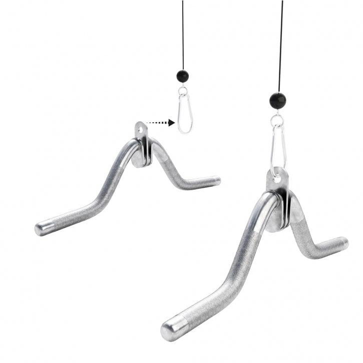 Maniglia per curl tricipiti con giunto girevole cromato