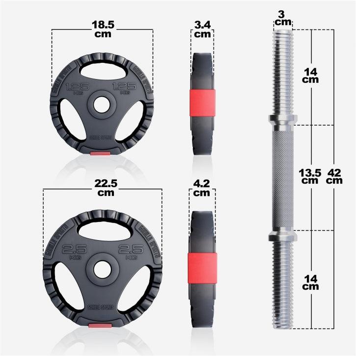 Set Manubri in plastica, 30 kg