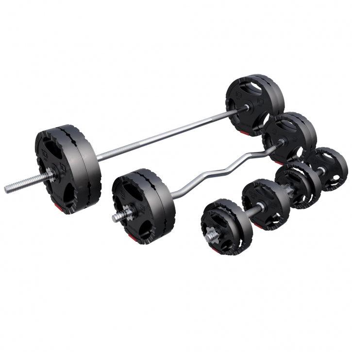 Set Bilanciere, Barra EZ, Manubri e Dischi Gripper 100 kg