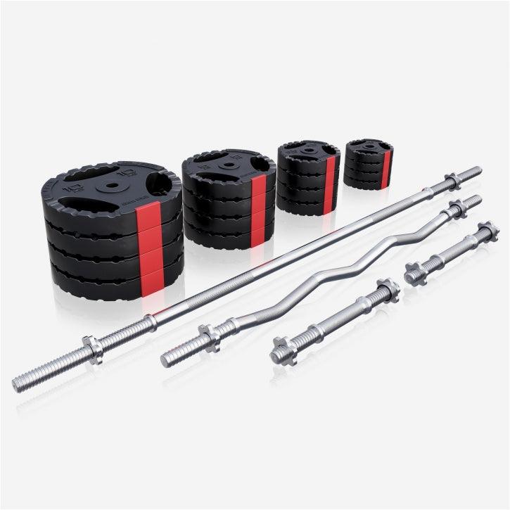 Set Bilanciere, Barra EZ, Manubri e Dischi Gripper 100 kg