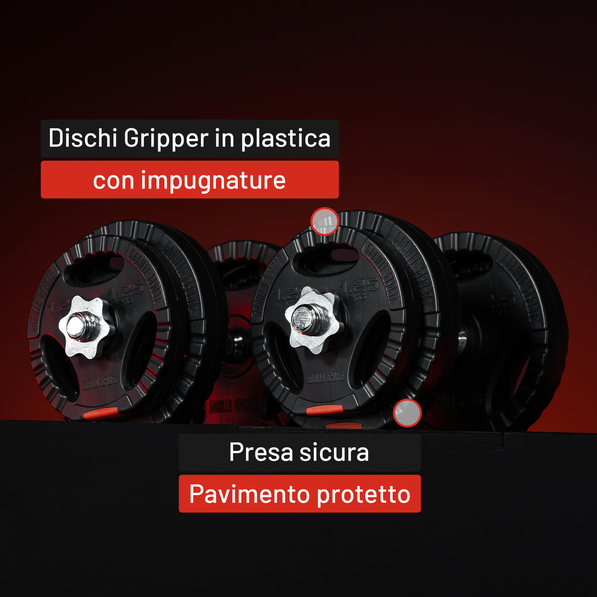 Set Bilanciere, Barra EZ, Manubri e Dischi Gripper 100 kg