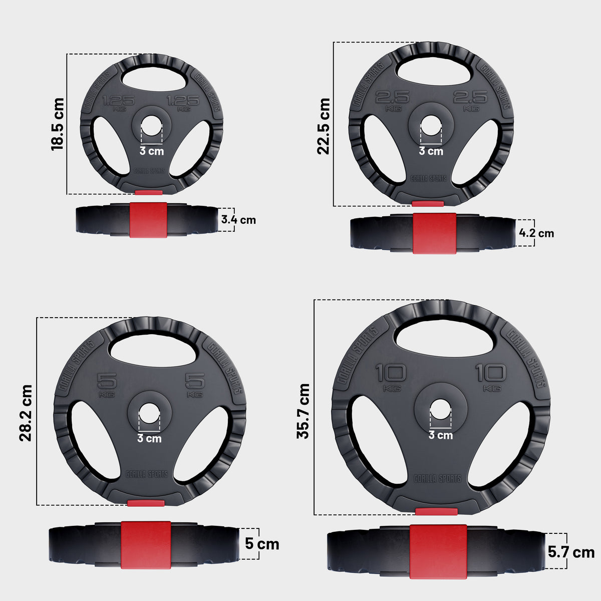 Set Bilanciere, Barra EZ, Manubri e Dischi Gripper 100 kg