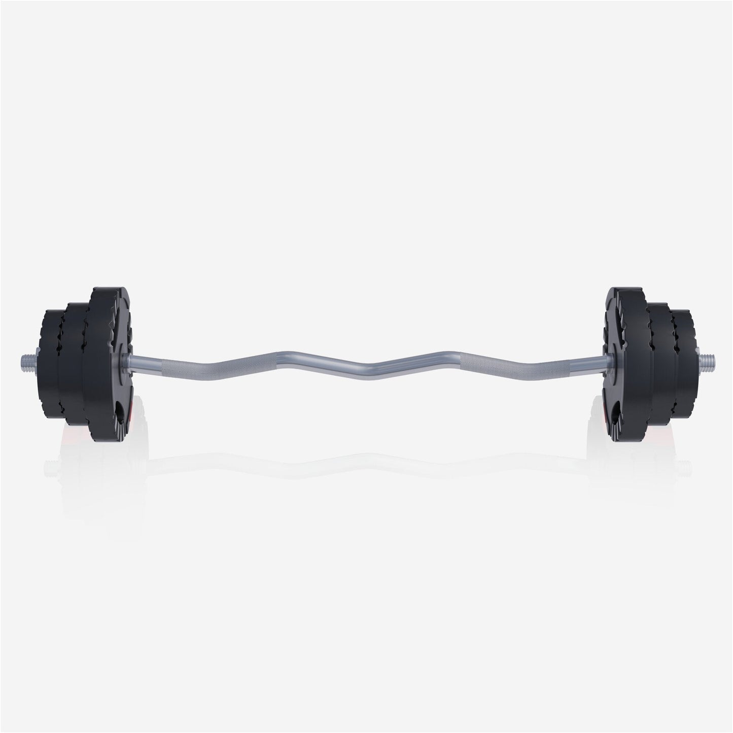 Curl Bilanciere EZ e Dischi in Plastica 25 kg 30/31 mm