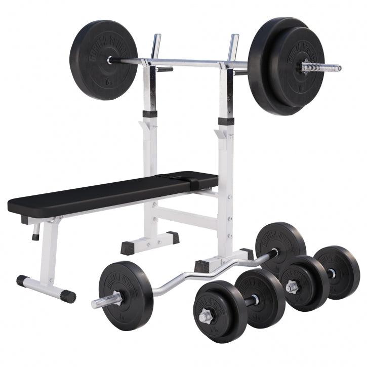 Set Panca Pesi e Bilancere 38-100 kg